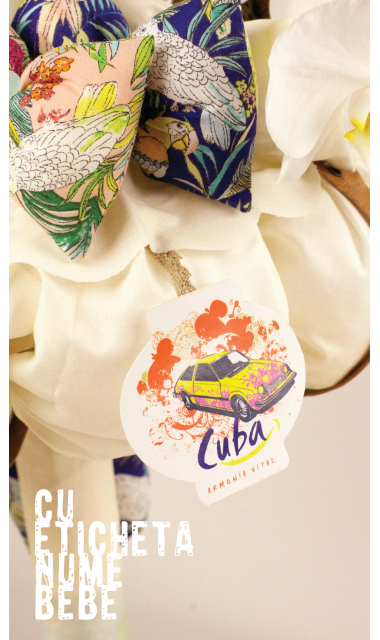 Lumanare de botez unisex, de inspiratie Cuba Havana, 65x4 cm, Happy Giraffa   5